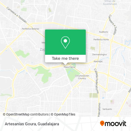 Artesanías Goura map