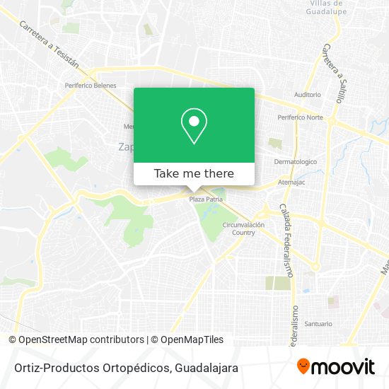 Ortiz-Productos Ortopédicos map