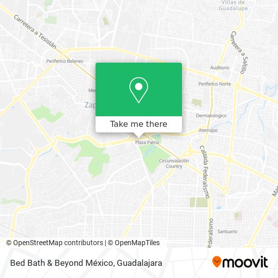 Bed Bath & Beyond México map