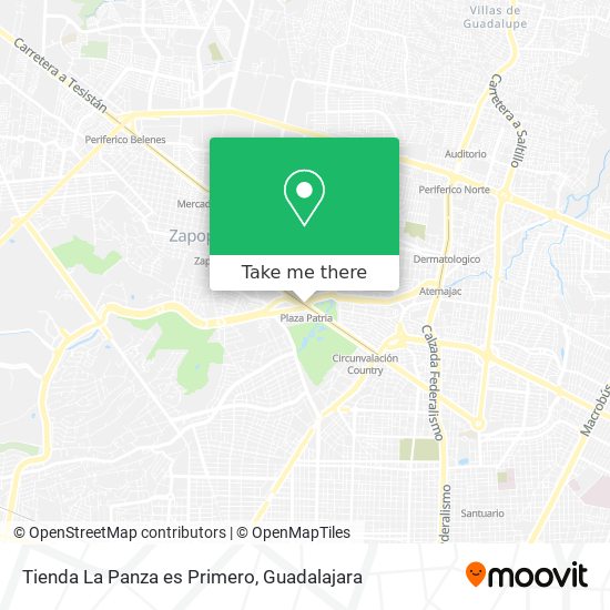 Mapa de Tienda La Panza es Primero