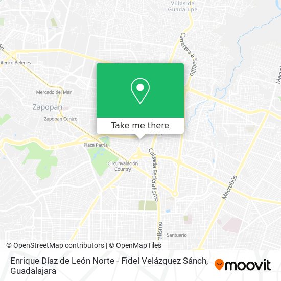 Enrique Díaz de León Norte - Fidel Velázquez Sánch map