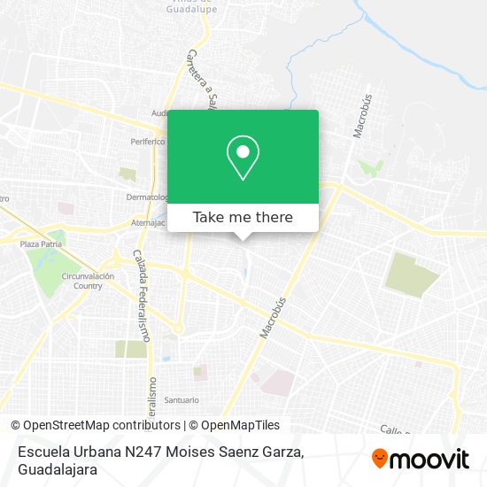 Escuela Urbana N247 Moises Saenz Garza map