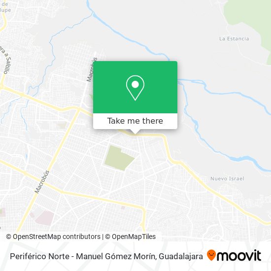 Mapa de Periférico Norte - Manuel Gómez Morín
