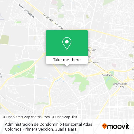 Administracion de Condominio Horizontal Atlas Colomos Primera Seccion map