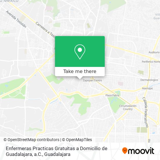 Enfermeras Practicas Gratuitas a Domicilio de Guadalajara, a.C. map