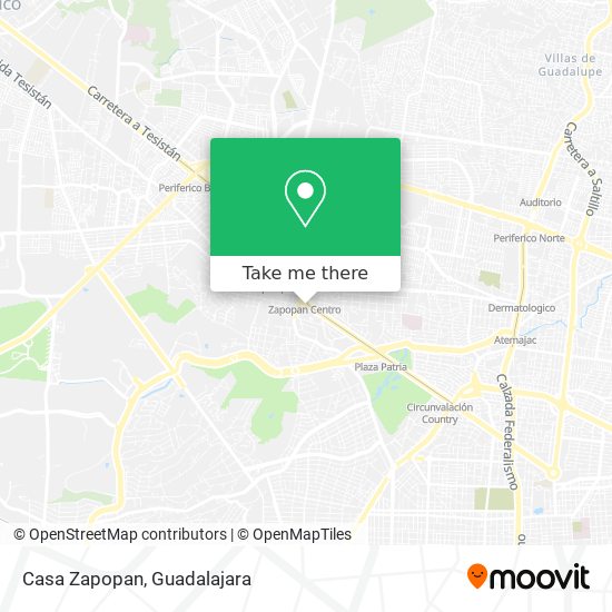 Mapa de Casa Zapopan