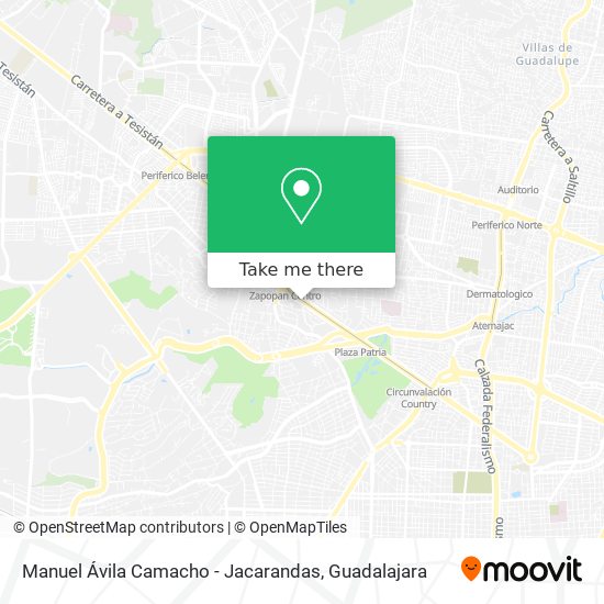 Manuel Ávila Camacho - Jacarandas map
