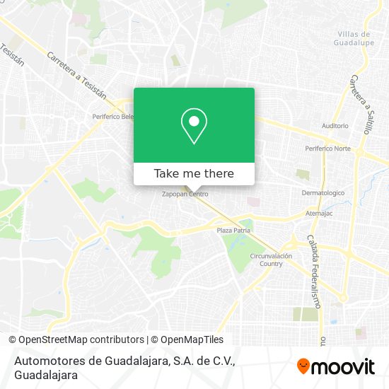Automotores de Guadalajara, S.A. de C.V. map