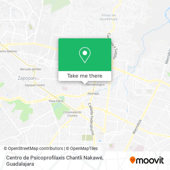 Mapa de Centro de Psicoprofilaxis Chantli Nakawé