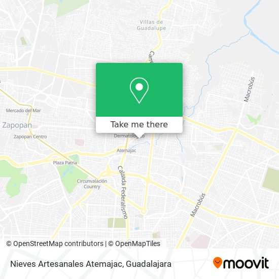 Nieves Artesanales Atemajac map