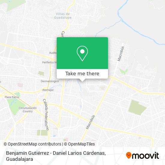 Benjamín Gutiérrez - Daniel Larios Cárdenas map