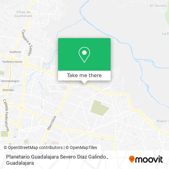 Planetario Guadalajara Severo Díaz Galindo. map
