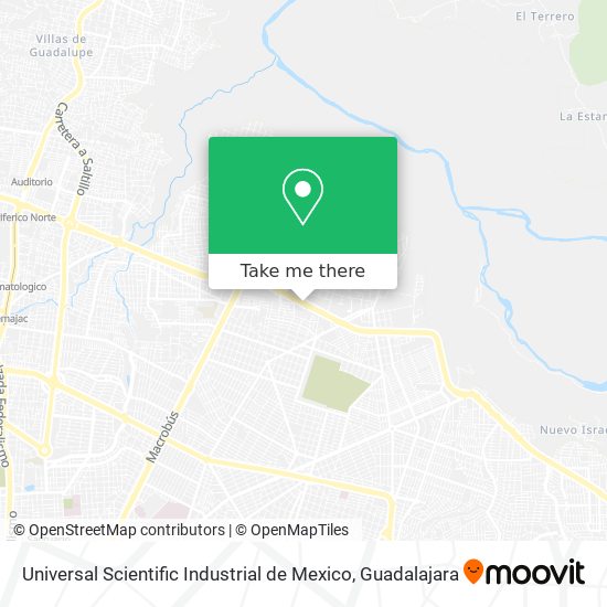 Mapa de Universal Scientific Industrial de Mexico