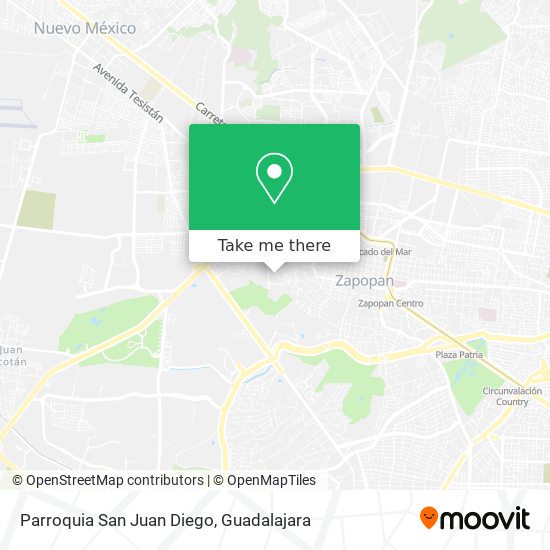 Mapa de Parroquia San Juan Diego