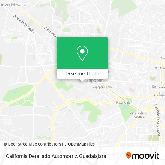 California Detallado Automotriz map