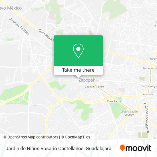 Mapa de Jardín de Niños Rosario Castellanos