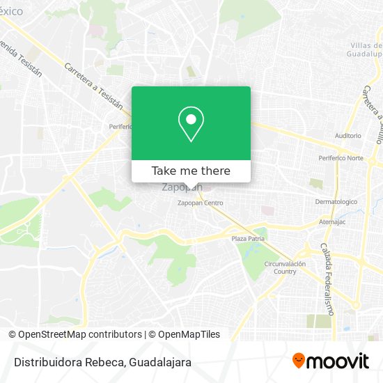 Mapa de Distribuidora Rebeca