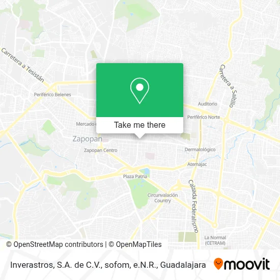 Inverastros, S.A. de C.V., sofom, e.N.R. map
