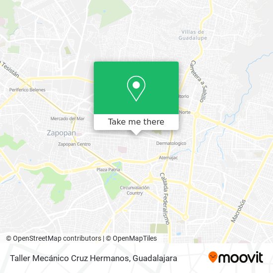 Mapa de Taller Mecánico Cruz Hermanos