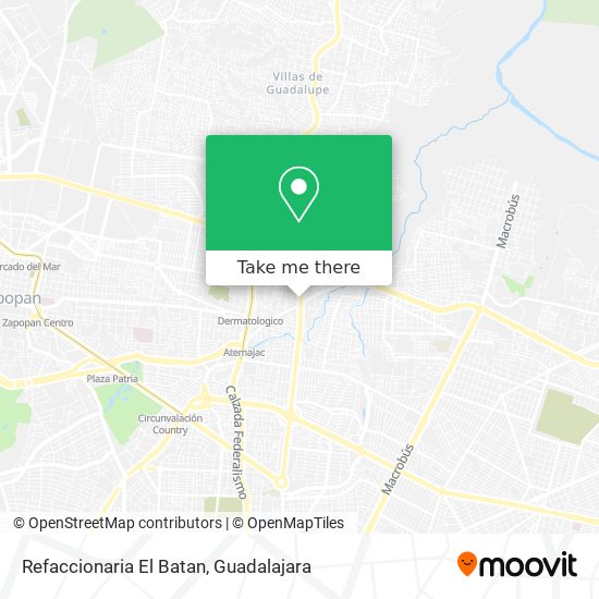 Refaccionaria El Batan map