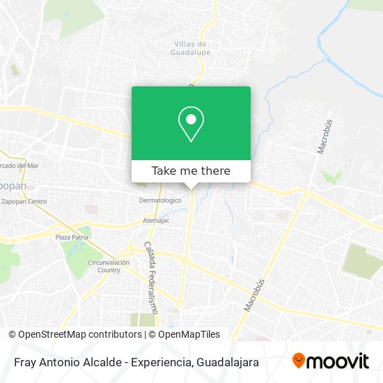 Fray Antonio Alcalde - Experiencia map