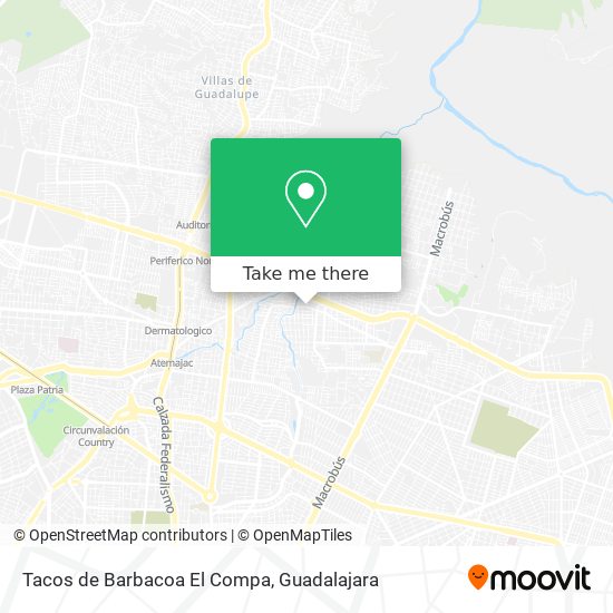 Mapa de Tacos de Barbacoa El Compa