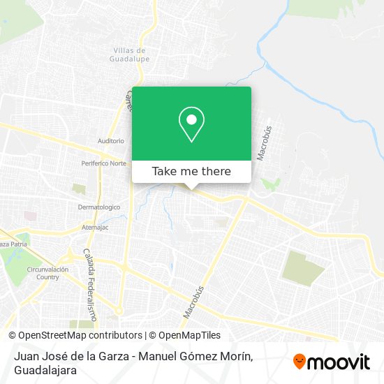 Juan José de la Garza - Manuel Gómez Morín map