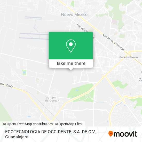 Mapa de ECOTECNOLOGIA DE OCCIDENTE, S.A. DE C.V.