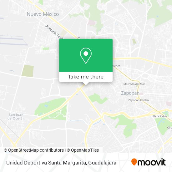 Unidad Deportiva Santa Margarita map