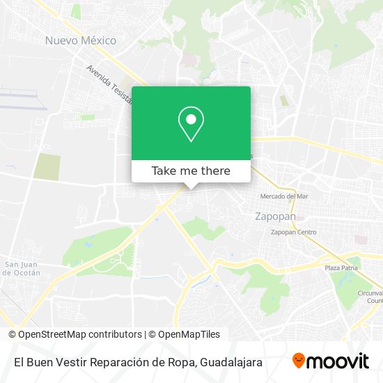 El Buen Vestir Reparación de Ropa map