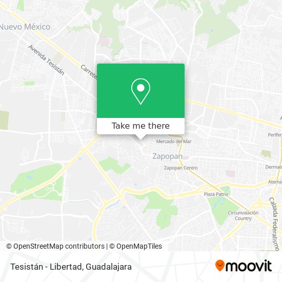 Tesistán - Libertad map