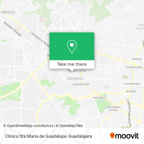 Mapa de Clinica Sta Maria de Guadalupe