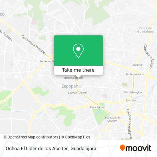 Mapa de Ochoa El Lider de los Aceites