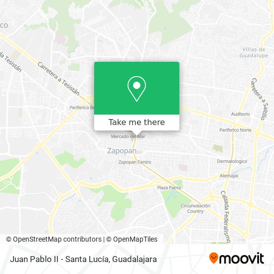Juan Pablo II - Santa Lucía map