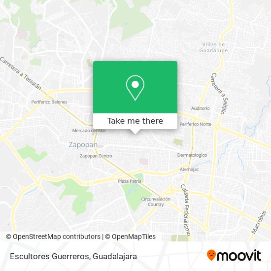 Escultores Guerreros map