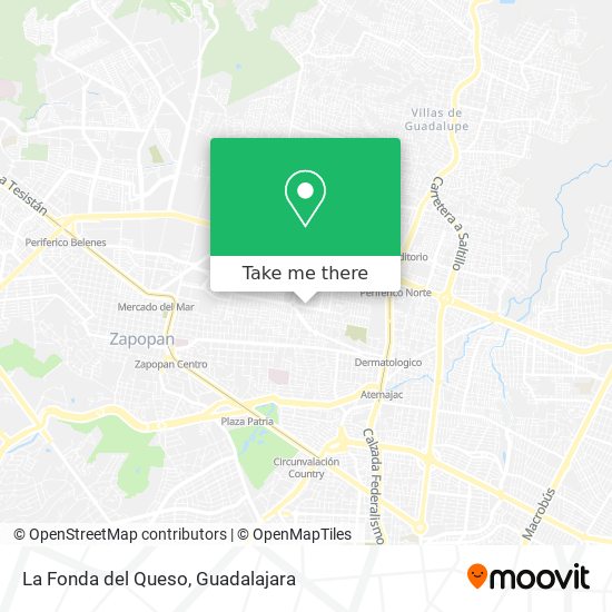 How to get to La Fonda del Queso in Zapopan by Bus or Train?