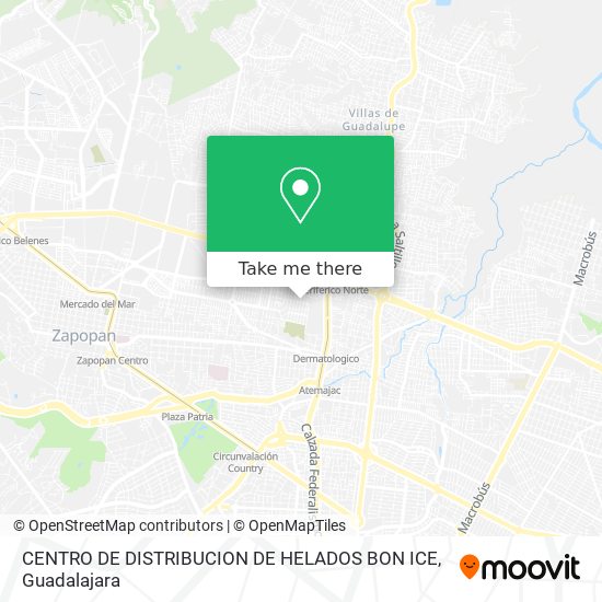 CENTRO DE DISTRIBUCION DE HELADOS BON ICE map