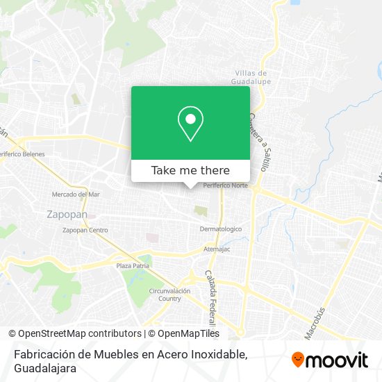 Mapa de Fabricación de Muebles en Acero Inoxidable