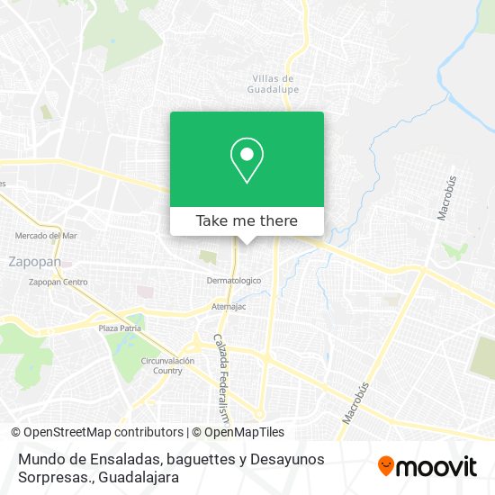 Mapa de Mundo de Ensaladas, baguettes y Desayunos Sorpresas.