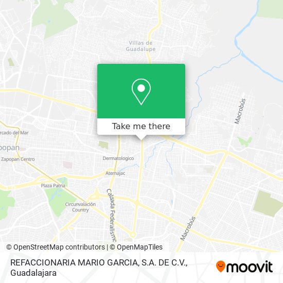 REFACCIONARIA MARIO GARCIA, S.A. DE C.V. map