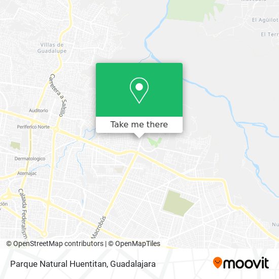 Parque Natural Huentitan map