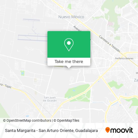 Mapa de Santa Margarita - San Arturo Oriente