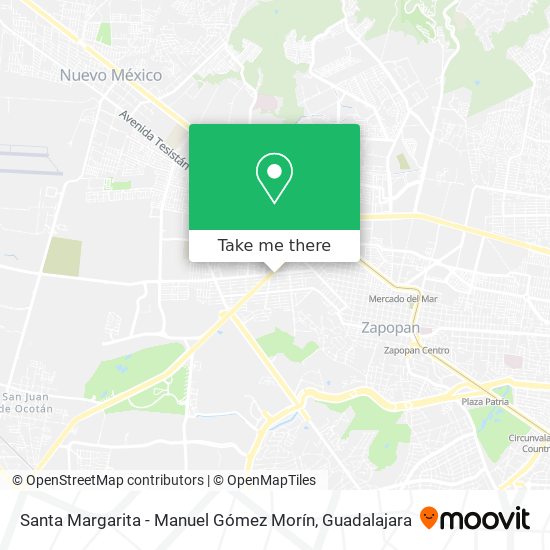 Santa Margarita - Manuel Gómez Morín map