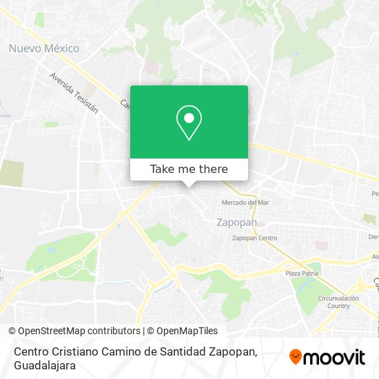 Centro Cristiano Camino de Santidad Zapopan map