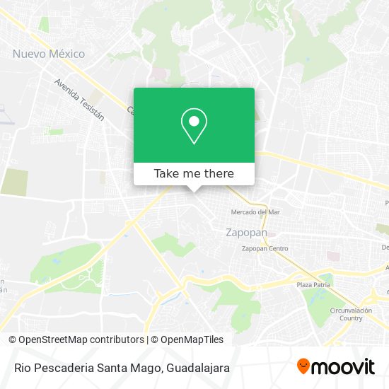 Rio Pescaderia Santa Mago map