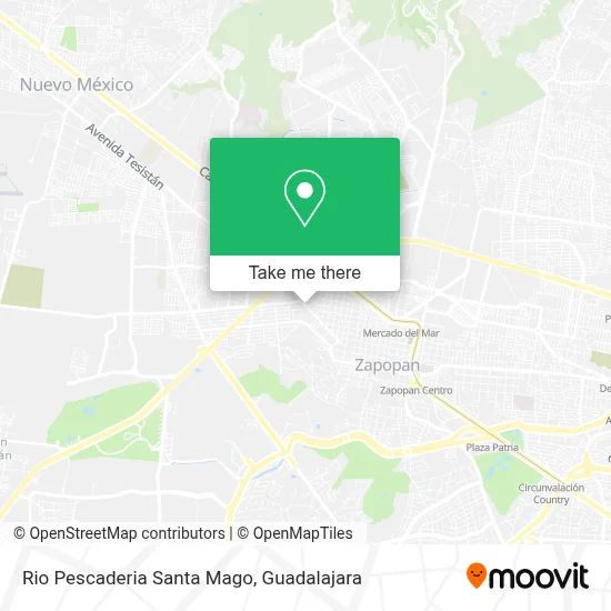 Rio Pescaderia Santa Mago map