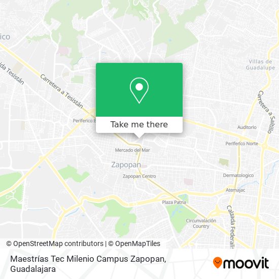 Maestrías Tec Milenio Campus Zapopan map