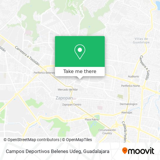 Campos Deportivos Belenes Udeg map