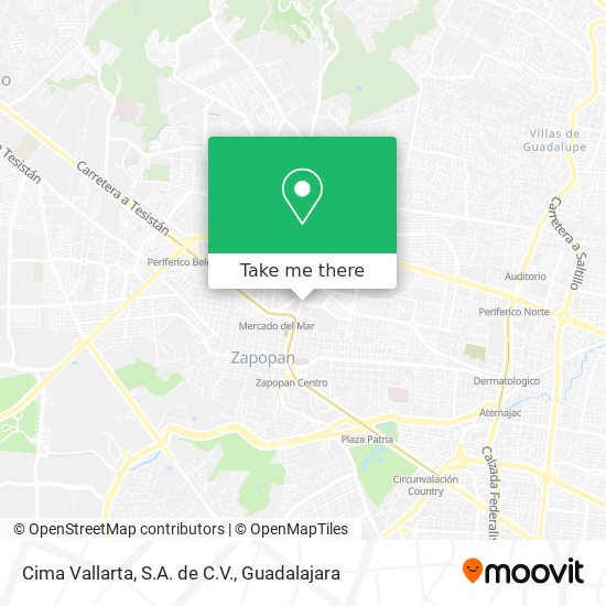 Mapa de Cima Vallarta, S.A. de C.V.