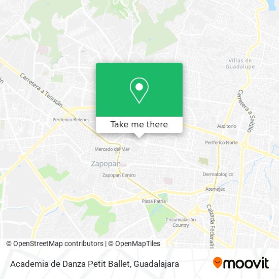 Mapa de Academia de Danza Petit Ballet